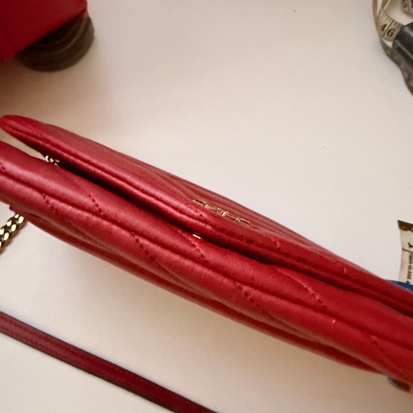 Tory Burch Red Quilted Clutch - Picture 10 of 10